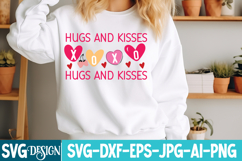 Xoxo Hugs And Kisses SVG Design,Valentine's Day SVG Design Product Image 1