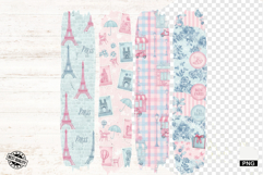 Paris Summer Travel Brushstrokes Clipart Product Image 1