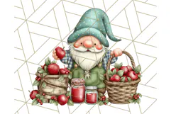 Farmer Gnome Clipart, Cute Farm Gnomes PNG Illustrations Product Image 5