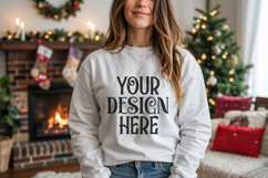 Ash Gildan 18500 Sweatshirt Mockup, Unisex mockups Product Image 1