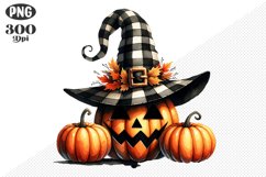 Halloween Pumpkin Sublimation - Clipart PNG Design Product Image 1