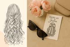 Hairstyle Sketch PNG Bundle, Fashion Hair Drawing Clipart Product Image 2