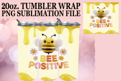 Whimsical views 20oz tumbler wrap, Bee Quote Product Image 1