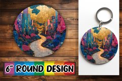 Sparkling Car Coaster Delights: Golden Elegance Product Image 1