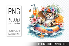 Summer Animals Clipart PNG Bundle, Tropical Summer Animals Product Image 15