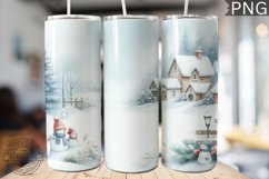 Christmas Watercolor Tumbler Wrap - Christmas PNG Design Product Image 1