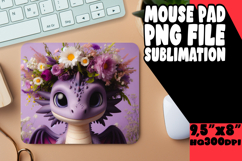 Vibrant mouse pad SUBLIMATION PNG, Dragon Product Image 1