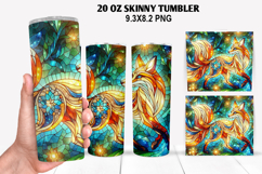 Skinny Tumbler 20oz Wrap Design, Summer Tumble PNG Design Product Image 1