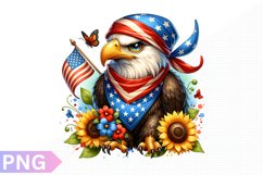 4th Of July Eagle Sublimation - 4th of July Clipart PNG Product Image 1