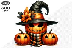 Halloween Pumpkins Sublimation - Clipart PNG Design Product Image 1