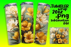 Whimsical Blossom Sublimation Tumbler Wraps - 20oz Product Image 1
