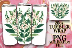 Floral Heart Tumbler Wrap Spring Sublimation 20oz Product Image 1