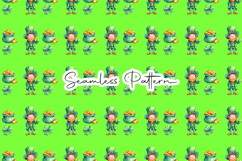 St. Patrick's Day Seamless Patterns - Leprechaun &amp; Clovers Product Image 5