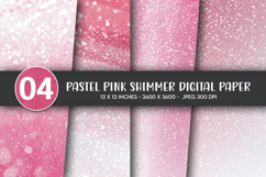 Pastel Pink Shimmer Digital Paper Product Image 1
