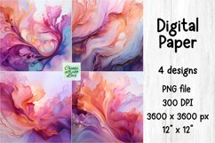 Abstract | Fluid Art | Digital Paper | PNG Background | Wall Product Image 1