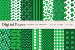 14 St Patrick&#039;s Day Digital Paper, Irish Clover Pattern Product Image 1