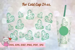 Cactus svg for Full Wrap Venti Cold Cup 24 oz Product Image 3