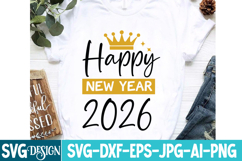 Happy New Year 2026 SVG Design,New Year 2026 Svg Design Product Image 2