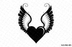 Heart wings SVG | SVG Cut files | Cricut Product Image 1