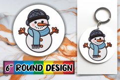 Winter Holiday Embroidered Style Sublimation Ornament Product Image 1