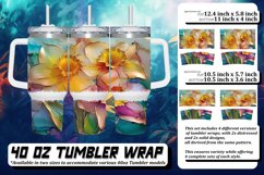 Whimsical Blooms: Watercolor Sublimation Pattern Product Image 1