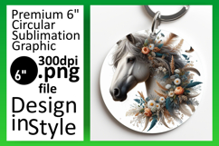 Vibrant Round Design for Keychains , Horse Product Image 1