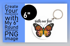 Bright Round Design for Keychains , Butterfly Product Image 1