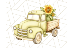 Rustic Sunflower Clipart, Soft Country Farmhouse Florals Png Product Image 5