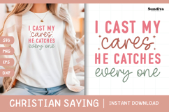 Christian Quote SVG - Faith Saying | He Catches Every One Product Image 1