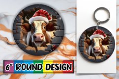 Holiday Cow Keychain Charm Product Image 1
