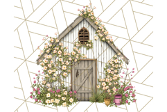 Vintage Cottagecore Barn PNG Clipart, Farmhouse Style Product Image 5