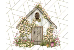 Vintage Cottagecore Barn PNG Clipart, Farmhouse Style Product Image 5