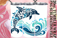 Blissful travels 20oz tumbler wrap, Flower Animals Product Image 1