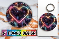 Charming Heart Pattern Sublimation Product Image 1