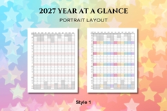 2027 Yearly at a Glance - Canva Template Product Image 3