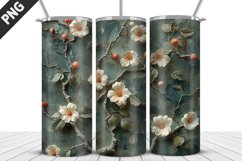 Flowers Tumbler Wrap | Sublimation Design | Tumbler PNG Product Image 1