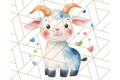 Watercolor Farm Animals PNG Clipart, Baby Nursery Decor Png Product Image 5