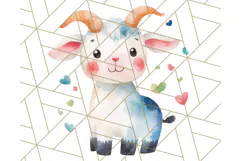Watercolor Farm Animals PNG Clipart, Baby Nursery Decor Png Product Image 5