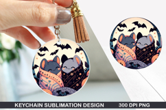 Halloween Keychain Sublimation - Halloween Keychain PNG Product Image 1