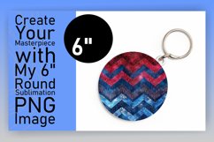 Glittery Stripe Pattern Round Design for Keychain Product Image 1