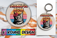 Bright Round Keychain Sublimation, Cat Lover Product Image 1