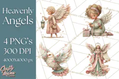 Heavenly Angel Clipart and Clip Art for Christian Christmas Product Image 1
