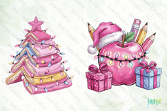 Pink Christmas School Teacher PNG Product Image 1