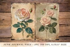 Printable Junk Journal Pages roses flower 7 Product Image 1