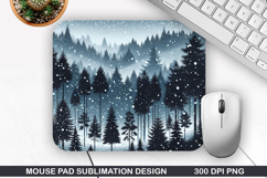 Beautiful Winter Mouse Pad, Christmas Mouse Pad PNG Design Product Image 1