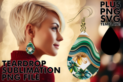 Joyful Teardrop Earrings Designs PNG, Pattern Product Image 1
