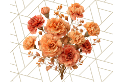 Fall Flower Bouquets Clipart PNG, Autumn Floral Clip Art Product Image 5