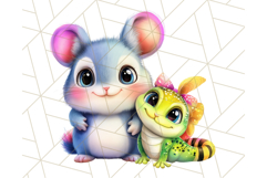 Cute Animal Friends Clipart PNG, Bright Spring Animal Duos Product Image 5