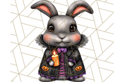 Halloween Bunny Clipart, Cute Bunnies in Costumes PNG Product Image 5
