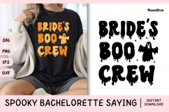 Spooky Bachelorette Party Saying SVG | Bride's Boo Crew Product Image 1